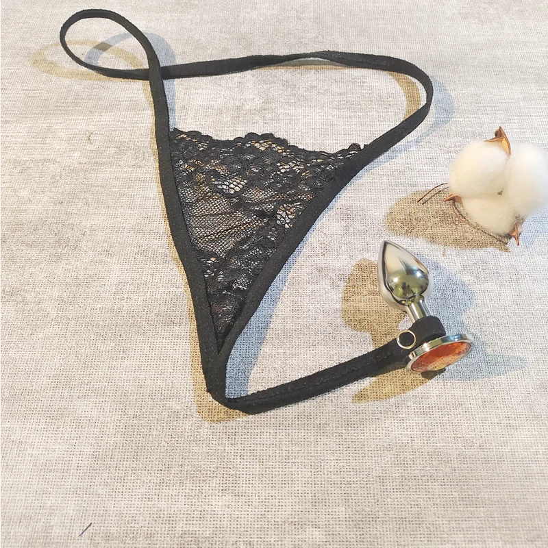 nightdelight strappy lace g string with built in smooth metal pendant nightdelight strappy lace g string with built in smooth metal pendant
